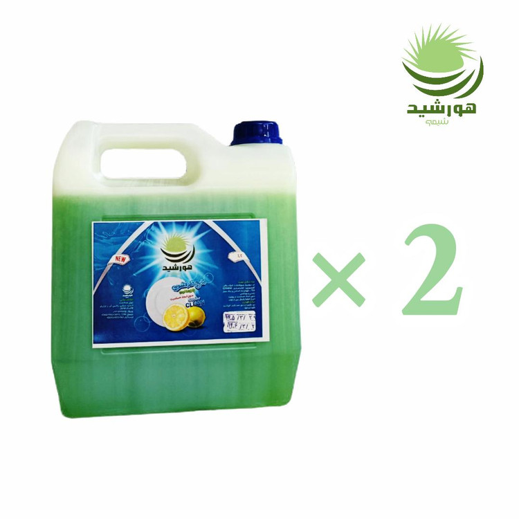 مایع ظرفشویی غلیظ هورشیدشیمی رایحه لیمو 4 لیتری(2عدد)